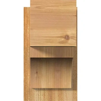 Ekena Millwork Westlake Block Rustic Wood Outlooker In W Western Red Cedar (rough Sawn)