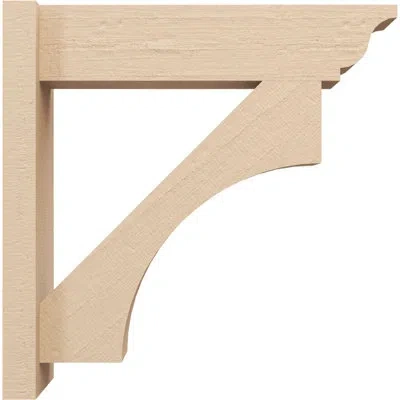 Ekena Millwork Westlake Traditional Rough Cedar Woodgrain Timberthane Outlooker, Primed Tan