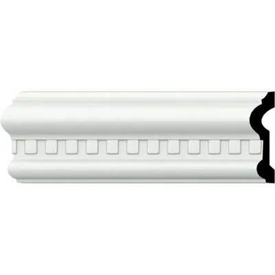Ekena Millwork Windsor Dentil 3 1/8"h X 96"w X 7/8"d Chair Rail In White