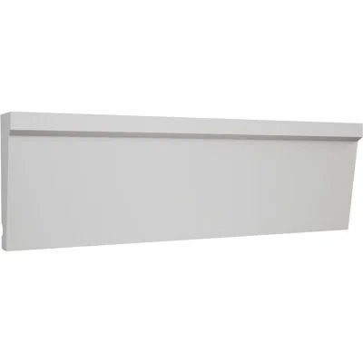 Ekena Millwork Wm187 - 2 In. H X 5/8 In. P X 96 In. L, Truecraft Pvc Drip Cap Moulding, White