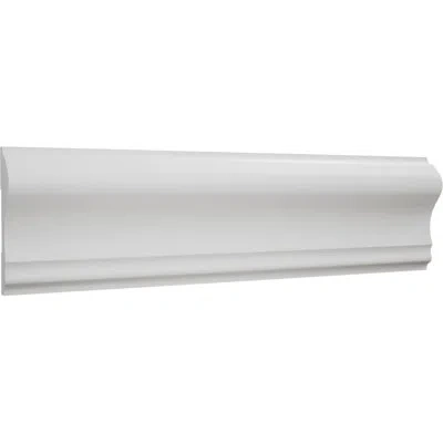 Ekena Millwork Wm390 - 2 5/8 In. H X 11/16 In. P X 96 In. L, Truecraft Pvc Chair Rail Moulding, White