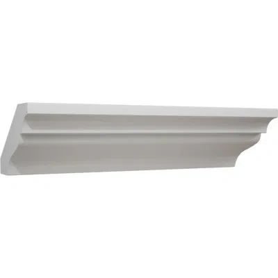 Ekena Millwork Wm54 - 3 5/8 In. H X 2 3/4 In. P X 2 1/4 In. F X 96 In. L, Truecraft Pvc Crown Moulding, White