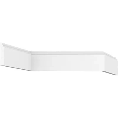 Ekena Millwork Wm623 - 3 1/4"h X 1/2"p X 96"l Base Moulding, Pvc In White