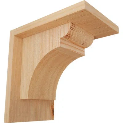 Ekena Millwork Yorktown Corbel W/backplate In Douglas Fir,smooth