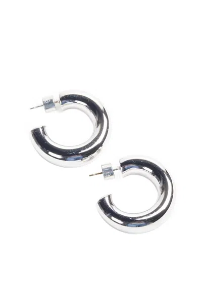 Eklexic Baby Ryan Hoops In Silver In Metallic