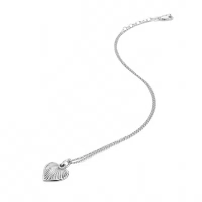 Eklexic Baby Scalloped Heart Pendant Necklace In 14k Gold Plated Sterling Silver In Multi