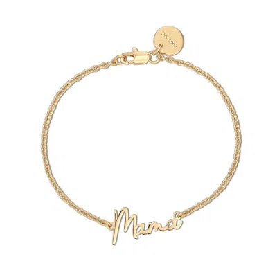 Eklexic Dainty Script Mama Bracelet In Gold