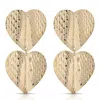 Eklexic Heart Row Earrings In Gold