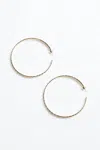 Eklexic Rectangle Step Pattern Hoops In Gold In Gold