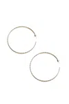 Eklexic Rectangle Step Pattern Hoops In Gold In Gold
