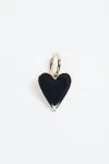 Eklexic Small Enamel Helena Pendant In Black/gold In Black