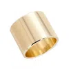 Eklexic Thick Flat Ring In Gold In Gold