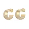 Eklexic Wide Peak Huggie Hoops In Gold In Gold