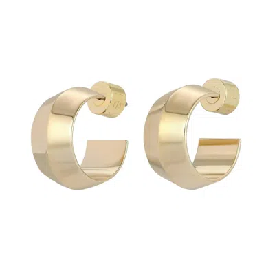 Eklexic Wide Peak Huggie Hoops In Gold