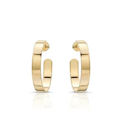 Eklexic Women's 1" Isla Hoop Earrings In Gold In Orange