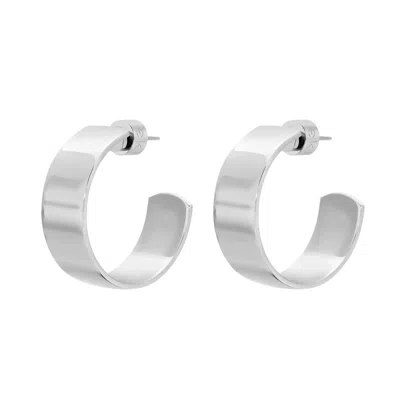 Eklexic Women's 1" Skylar Hoops In Silver