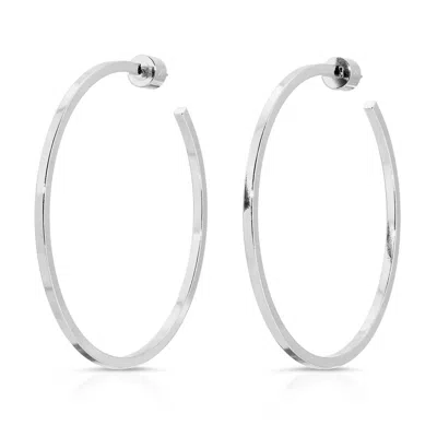 Eklexic Women's 2" Ava Hoops In Silver