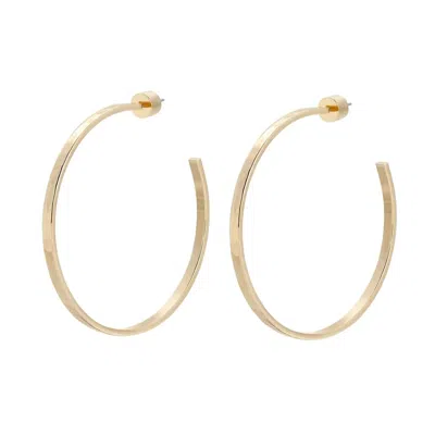 Eklexic Women's 2" Hammered Hoops In Gold
