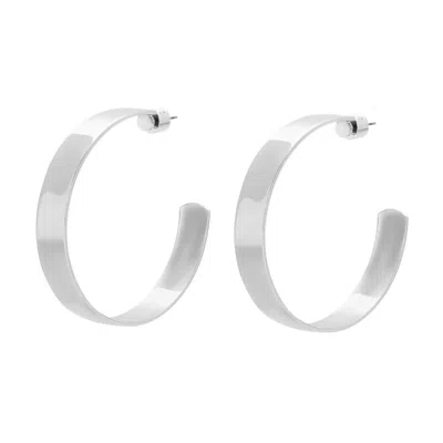 Eklexic Women's 2" Skylar Hoops In Silver