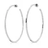 Eklexic Women's 2.5" Ava Hoops In Silver In Metallic