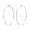 Eklexic Women's 2.5" Hammered Hoop Earrings In Silver In Metallic