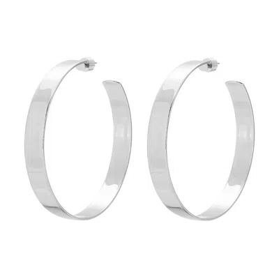 Eklexic Women's 2.5" Skylar Hoops In Silver