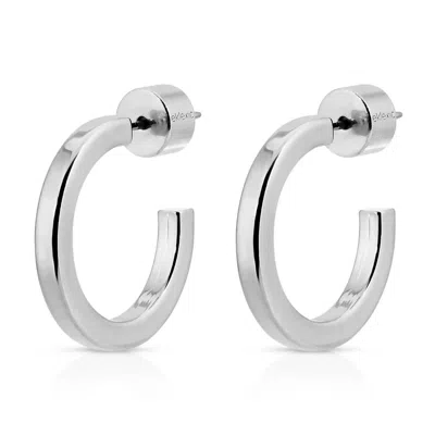 Eklexic Women's .5" Ava Huggie Hoops In Silver