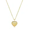 Eklexic Women's Baby Scalloped Heart Pendant Necklace In 14k Gold Vermeil In Multi