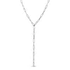 Eklexic Women's Elongated Link Lariat Necklace In Silver In Metallic