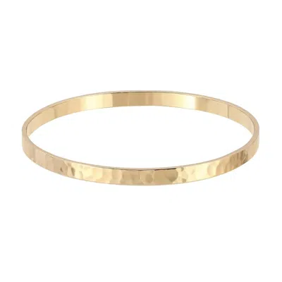 Eklexic Women's Hammered Bangle Bracelet Set In Gold Set Of 3 In Multi