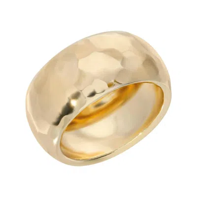 Eklexic Women's Hammered Domed Ring In Gold