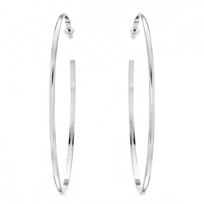 Eklexic Women's Hannah Hoops In Silver