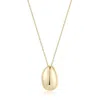 Eklexic Women's Harmony Pebble Pendant Necklace In 14k Gold Plated Sterling Silver In Gold
