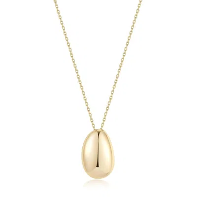 Eklexic Women's Harmony Pebble Pendant Necklace In 14k Gold Vermeil