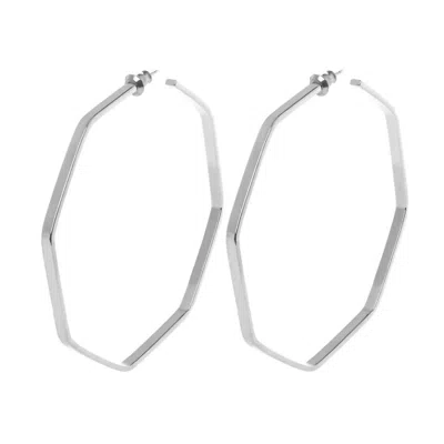 Eklexic Women's Jerry Hoops In Silver