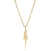Eklexic Women's Katie Lightning Bolt Charm Necklace In 14k Gold Filled In Multi