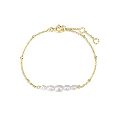 Eklexic Women's Micro Clustered Pearl & Bead Bracelet In 14k Gold Plated Sterling Silver In Multi