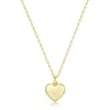 Eklexic Women's Mini Heart Locket Necklace With Cubic Zirconia In 14k Gold Plated Sterling Silver In Multi