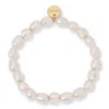 Eklexic Women's Pearl Bead Bracelet In Gold / Pearl In Multi