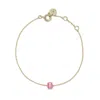 Eklexic Women's Pink Enamel & Cubic Zirconia Channel Rondelle Bracelet In 14k Gold Vermeil In Multi