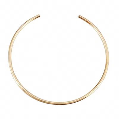 Eklexic Women's Simple Round Collar Necklace In Gold