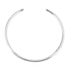 Eklexic Women's Simple Round Collar Necklace In Silver Rhodium In Multi