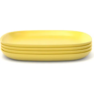 Ekobo Square Dinner Plate In Yellow