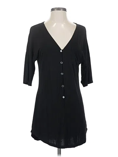 Pre-owned Ekouaer 3/4 Sleeve Blouse In Black