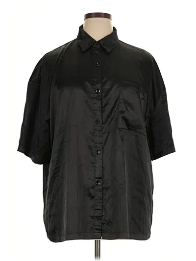Pre-owned Ekouaer 3/4 Sleeve Blouse In Black