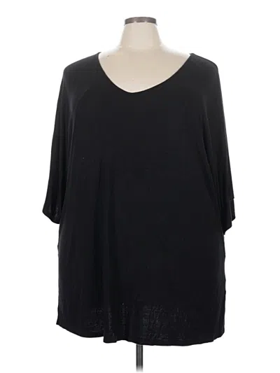 Pre-owned Ekouaer 3/4 Sleeve T-shirt In Black