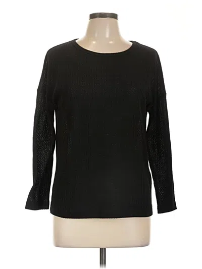 Pre-owned Ekouaer 3/4 Sleeve T-shirt In Black