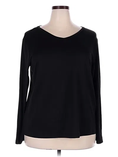 Pre-owned Ekouaer 3/4 Sleeve T-shirt In Black