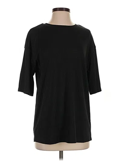 Pre-owned Ekouaer 3/4 Sleeve T-shirt In Black