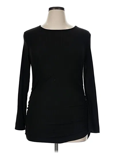 Pre-owned Ekouaer 3/4 Sleeve T-shirt In Black